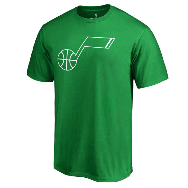 Utah Jazz Fanatics Branded Kelly Green St. Patrick's Day White Logo T-Shirt