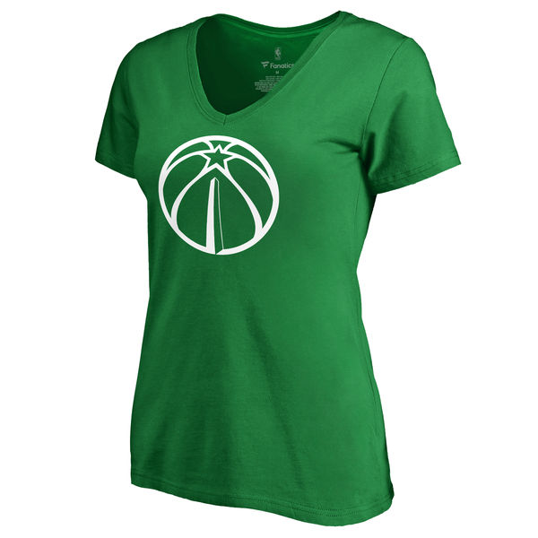 Washington Wizards Fanatics Branded Kelly Green St. Patrick's Day White Logo Women's T-Shirt