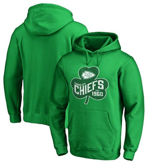 Kansas City Chiefs Pro Line by Fanatics Branded St. Patrick's Day Paddy's Pride Pullover Hoodie Kelly Green