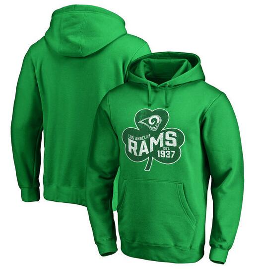 Los Angeles Rams Pro Line by Fanatics Branded St. Patrick's Day Paddy's Pride Pullover Hoodie Kelly Green