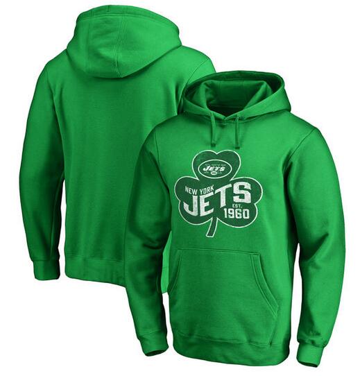 New York Jets Pro Line by Fanatics Branded St. Patrick's Day Paddy's Pride Pullover Hoodie Kelly Green