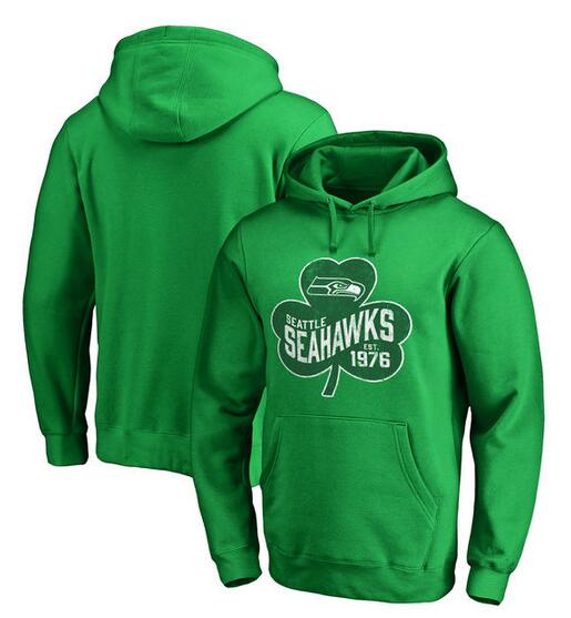 Seattle Seahawks Pro Line by Fanatics Branded St. Patrick's Day Paddy's Pride Pullover Hoodie Kelly Green
