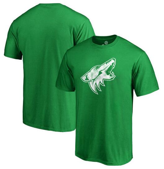 Arizona Coyotes Fanatics Branded St. Patrick's Day White Logo T-Shirt Kelly Green