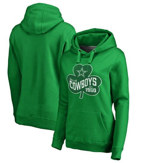 Dallas Cowboys Pro Line by Fanatics Branded Women's St. Patrick's Day Paddy's Pride Pullover Hoodie Kelly Green