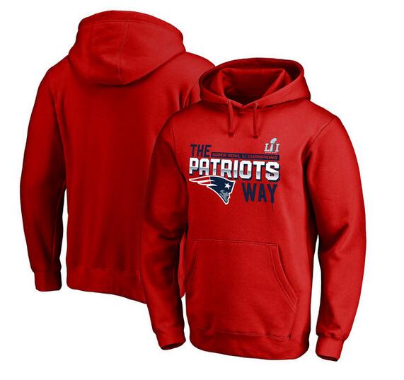 New England Patriots Pro Line by Fanatics Branded Super Bowl LI Champions Local Way Pullover Hoodie Red