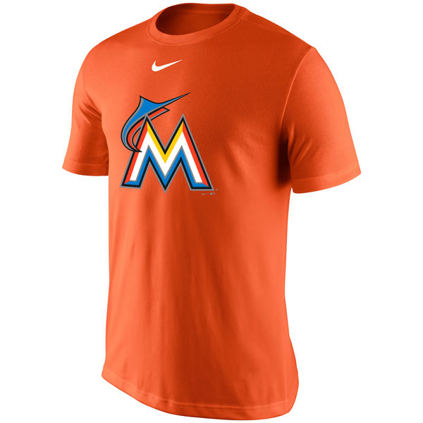 Men's Miami Marlins Nike Orange Batting Practice Logo Legend Performance T-Shirt
