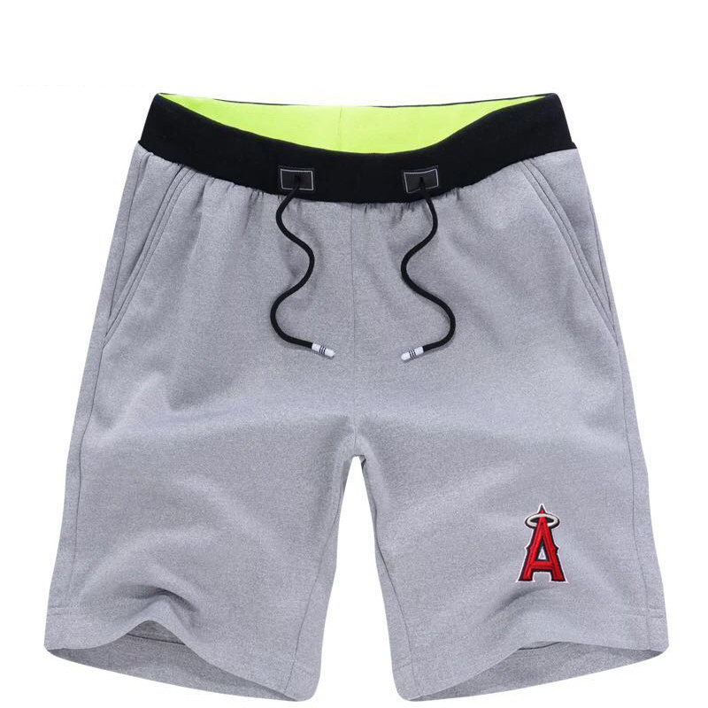 Men's Los Angeles Angels of Anaheim Team Logo Grey Baseball Shorts