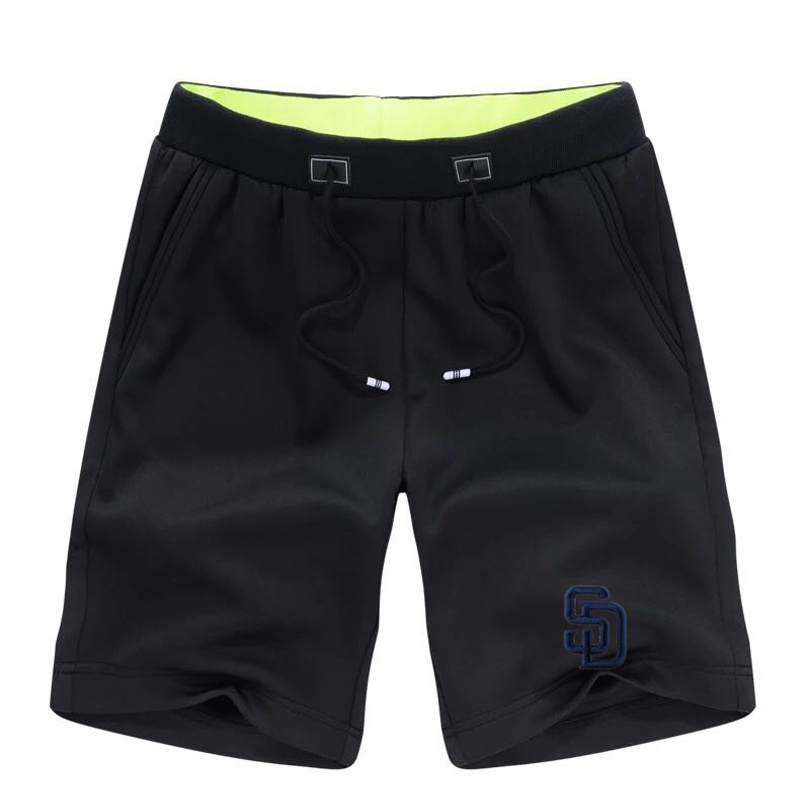 Men's San Diego Padres Team Logo Black Baseball Shorts