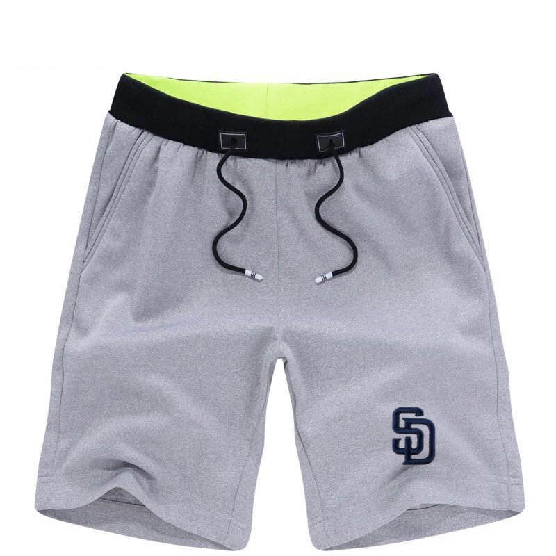 Men's San Diego Padres Team Logo Grey Baseball Shorts