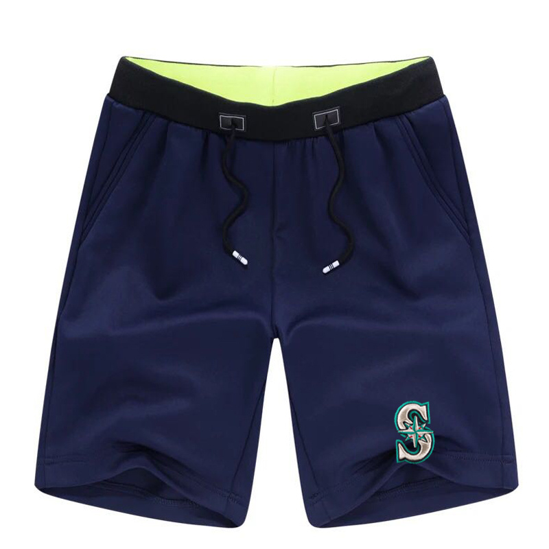 Men's Seattle Mariners Team Logo Navy Baseball Shorts