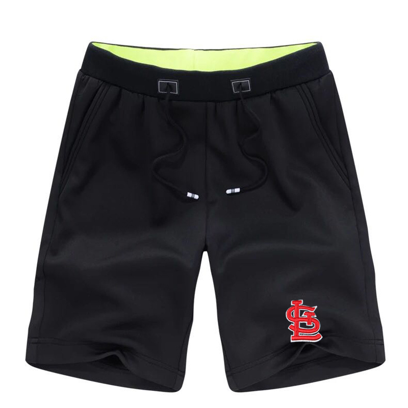 Men's St. Louis Cardinals Team Logo Black Baseball Shorts
