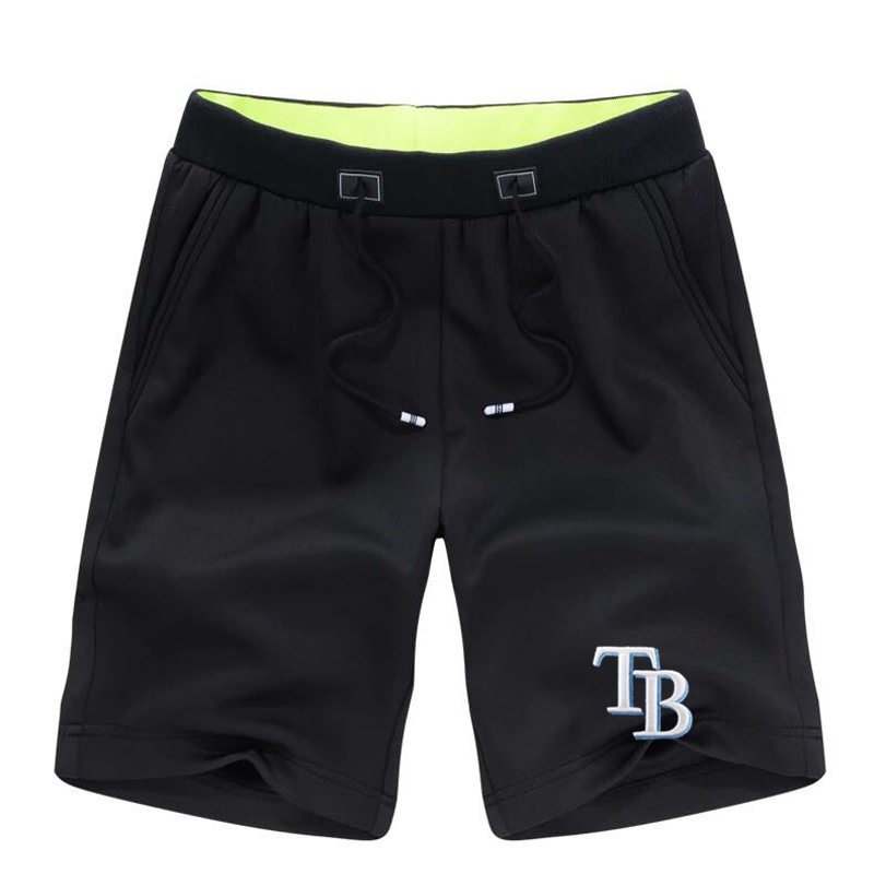 Men's Tampa Bay Rays Team Logo Black Baseball Shorts