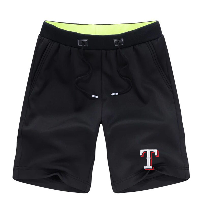 Men's Texas Rangers Team Logo Black Baseball Shorts