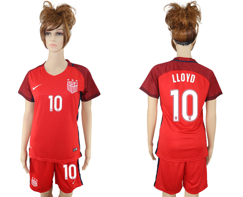 2017-18 USA 10 LLOYD Women Away Soccer Jersey
