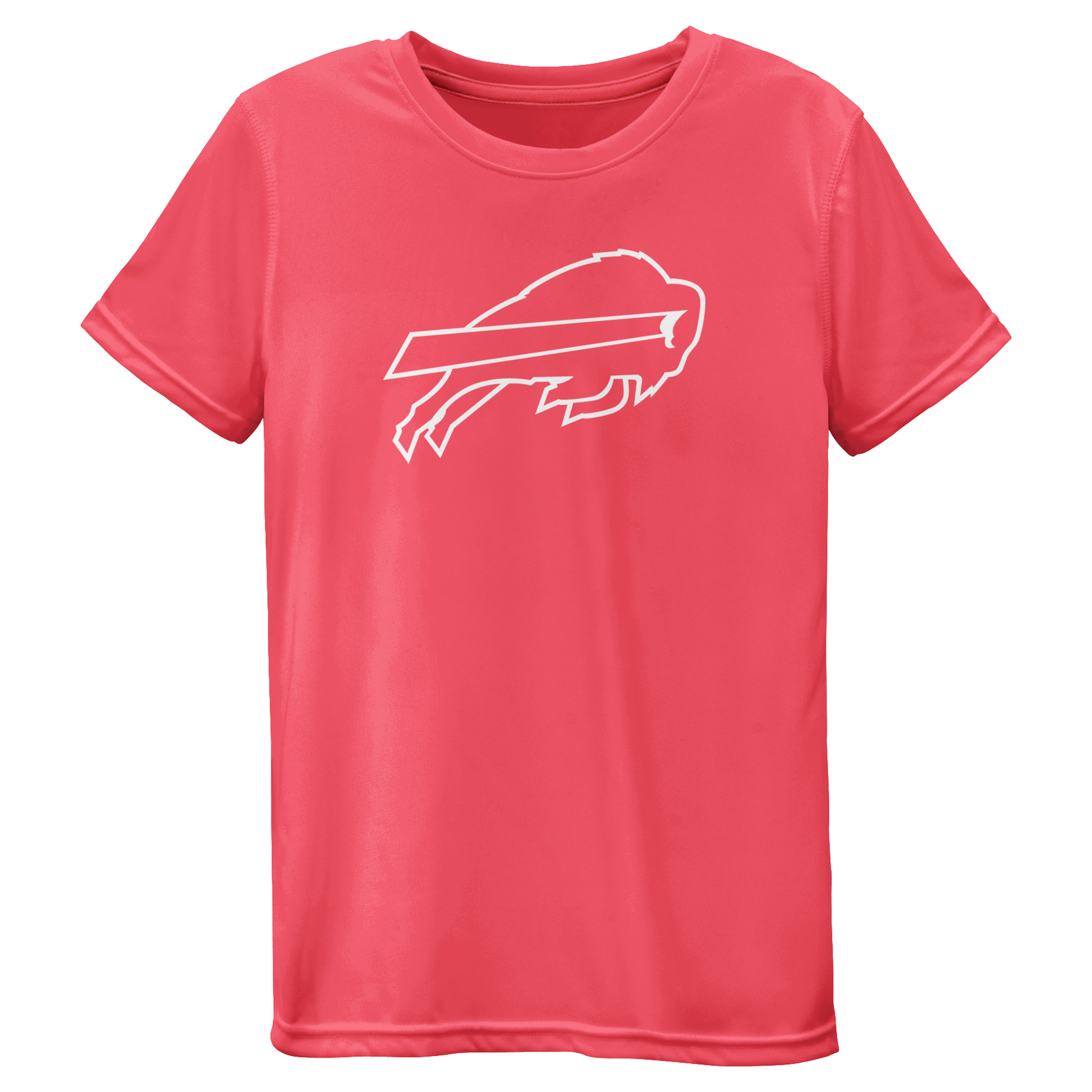 Buffalo Bills Girls Youth Pink Neon Logo T-Shirt