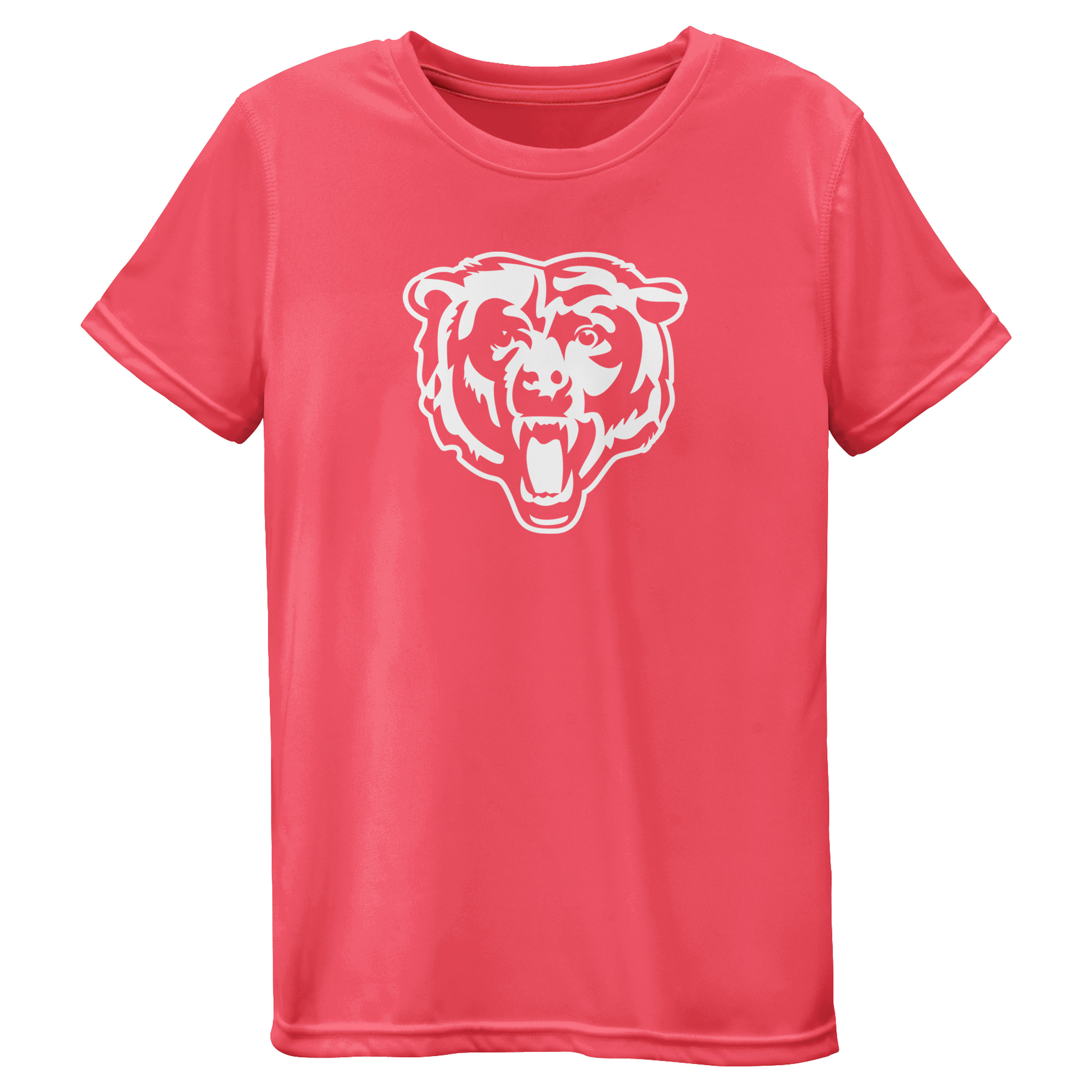 Chicago Bears Girls Youth Pink Neon Logo T-Shirt
