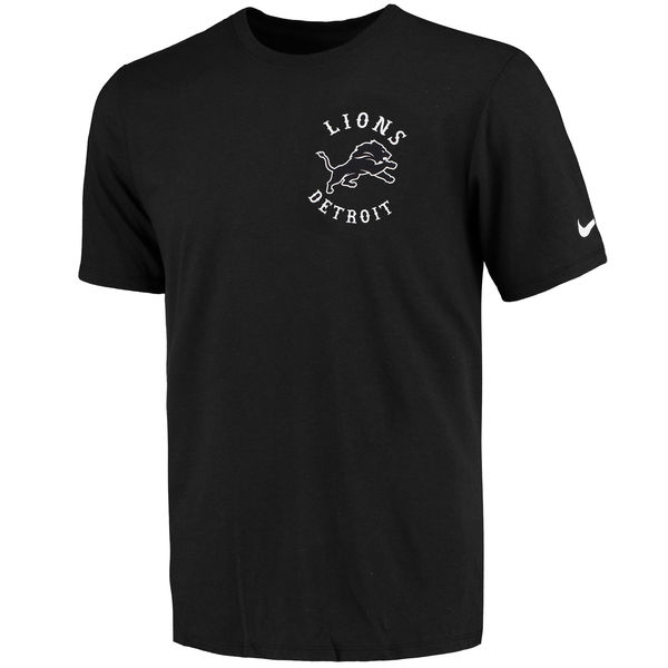 Men's Detroit Lions Nike Black Helmet Tri Blend T-Shirt