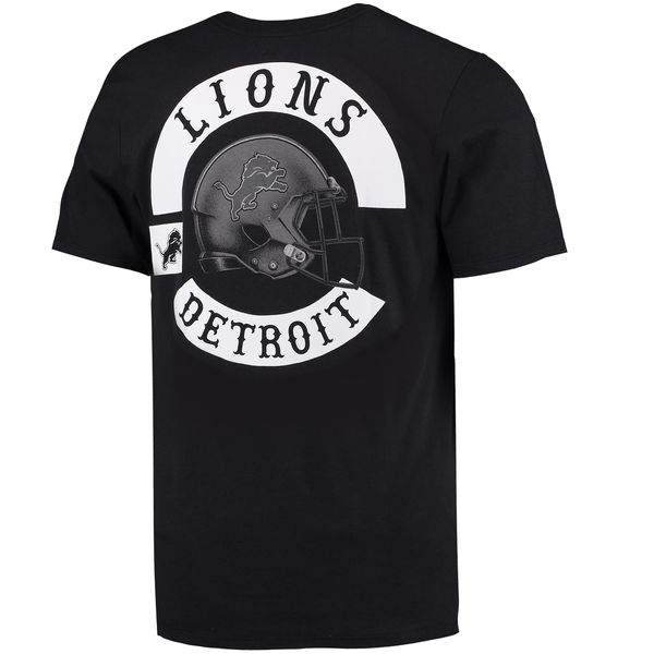 Men's Detroit Lions Nike Black Helmet Tri Blend T-Shirt2
