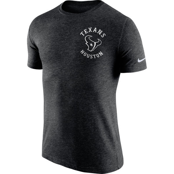 Men's Houston Texans Nike Black Helmet Tri Blend T-Shirt