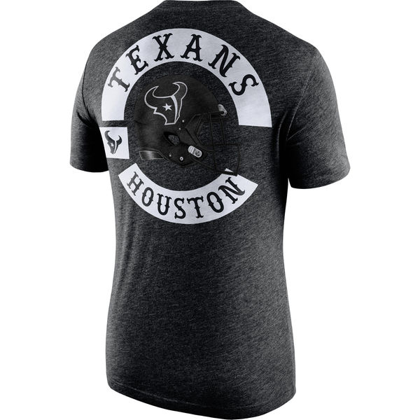 Men's Houston Texans Nike Black Helmet Tri Blend T-Shirt2