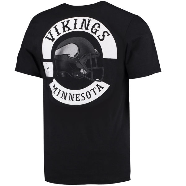 Men's Minnesota Vikings Nike Black Helmet Tri Blend T-Shirt2