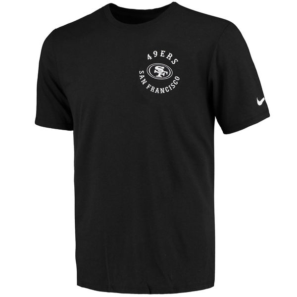 Men's San Francisco 49ers Nike Black Helmet Tri Blend T-Shirt