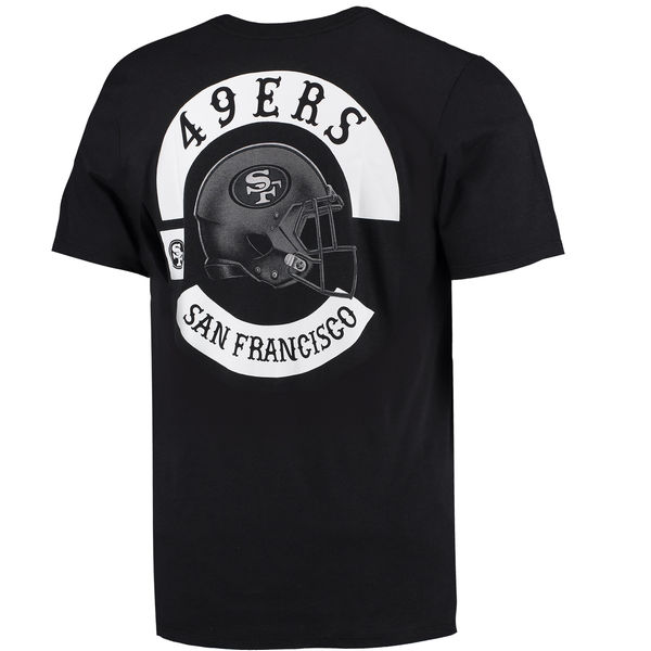 Men's San Francisco 49ers Nike Black Helmet Tri Blend T-Shirt2