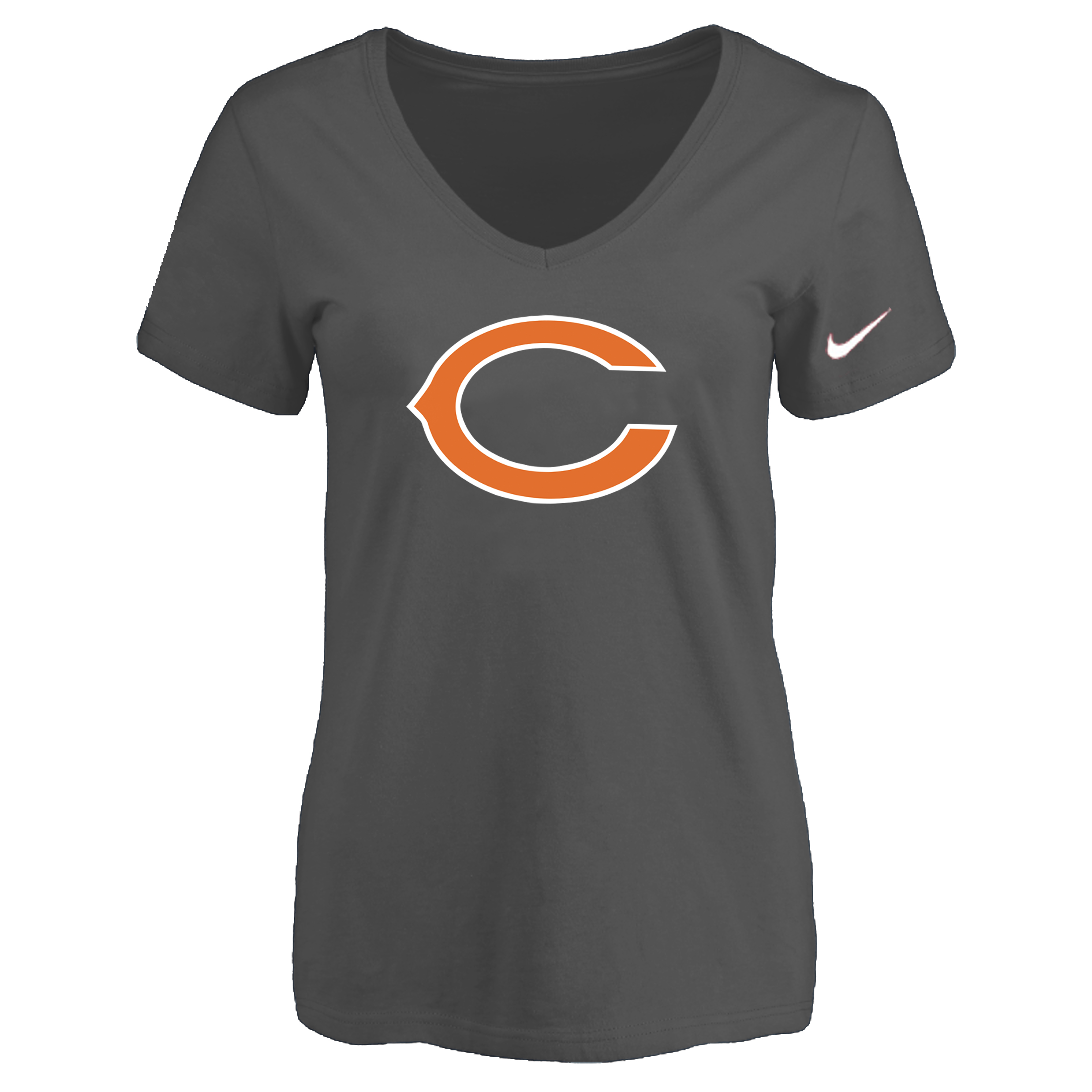 Chicago Bears D.Gray Women's Logo V neck T-Shirt