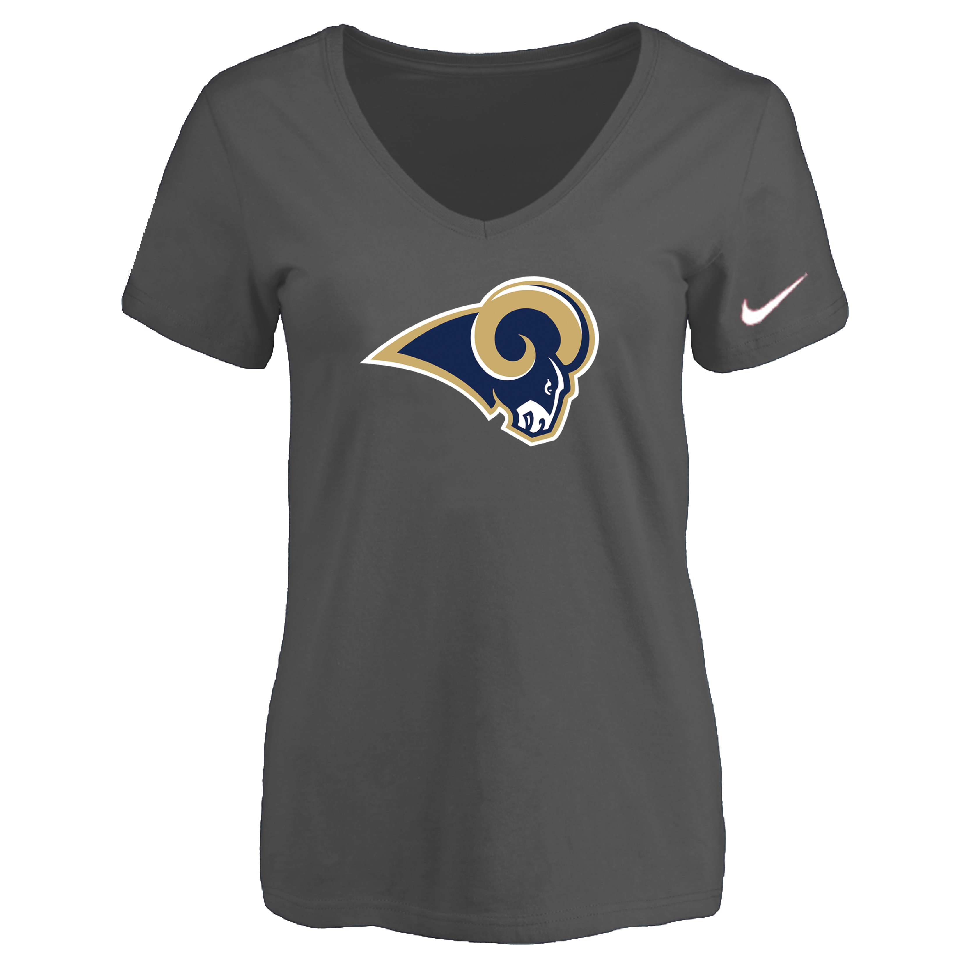 Los Angeles Rams D.Gray Women's Logo V neck T-Shirt