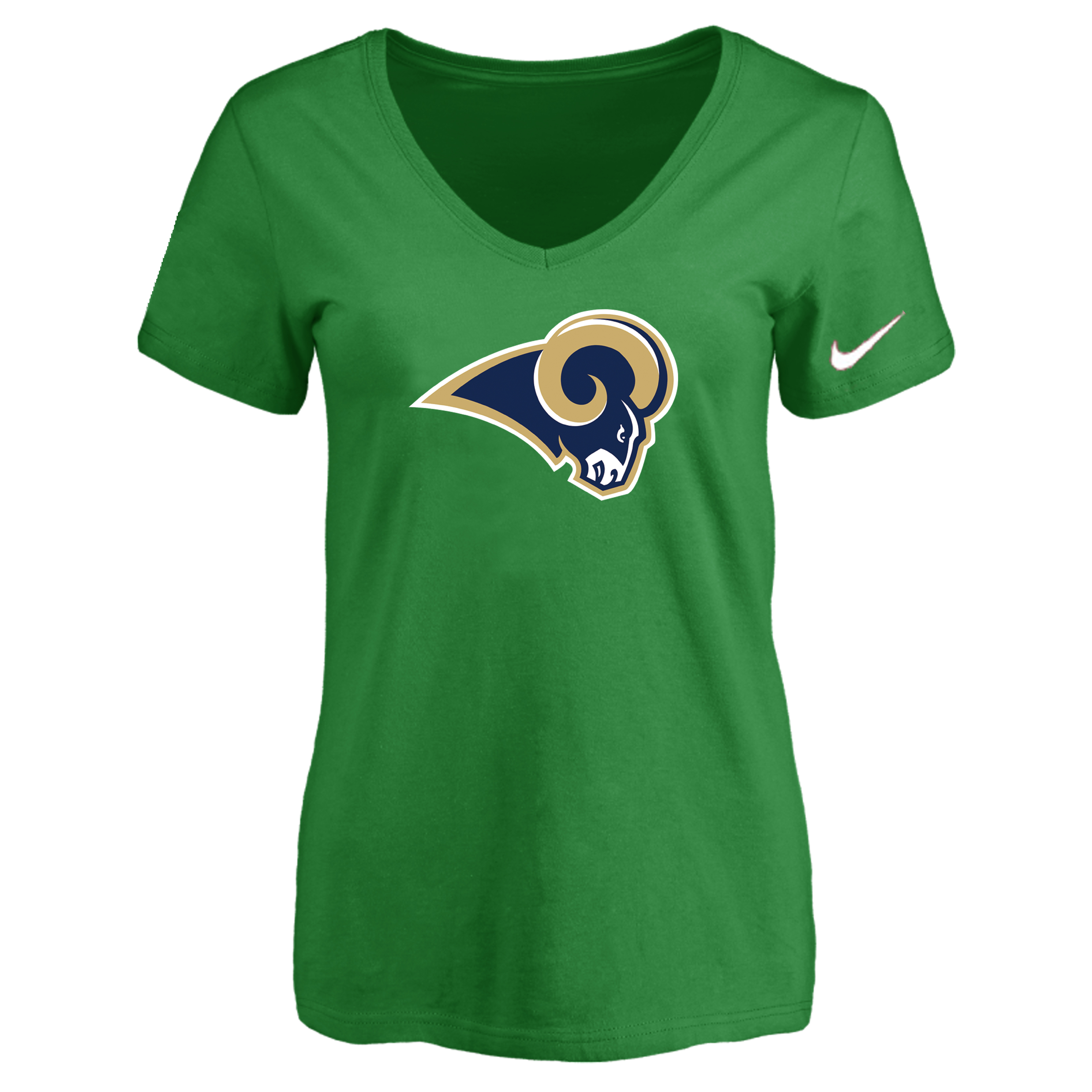 Los Angeles Rams D.Green Women's Logo V neck T-Shirt