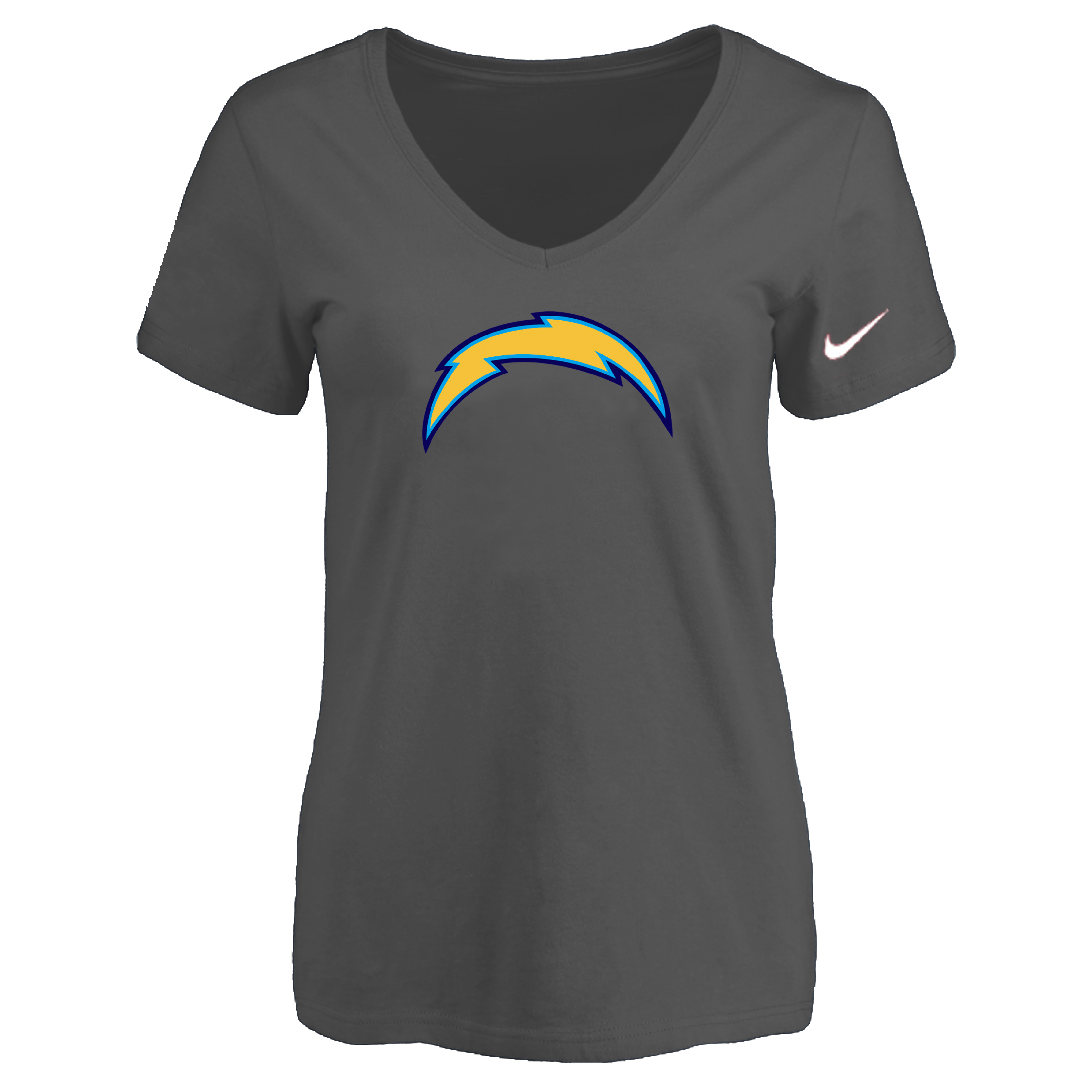 San Diego Chargers D.Gray Women's Logo V neck T-Shirt