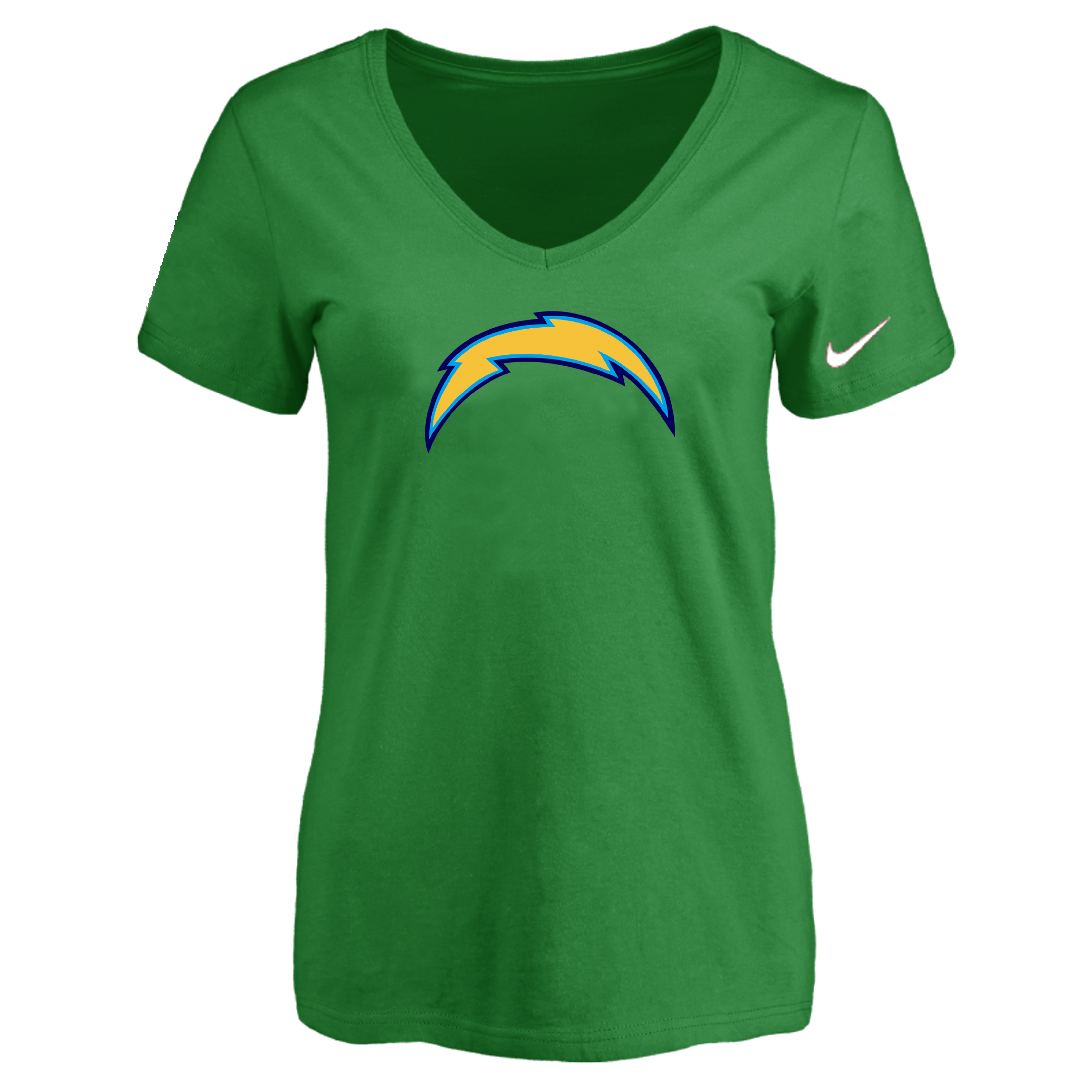 San Diego Chargers D.Green Women's Logo V neck T-Shirt