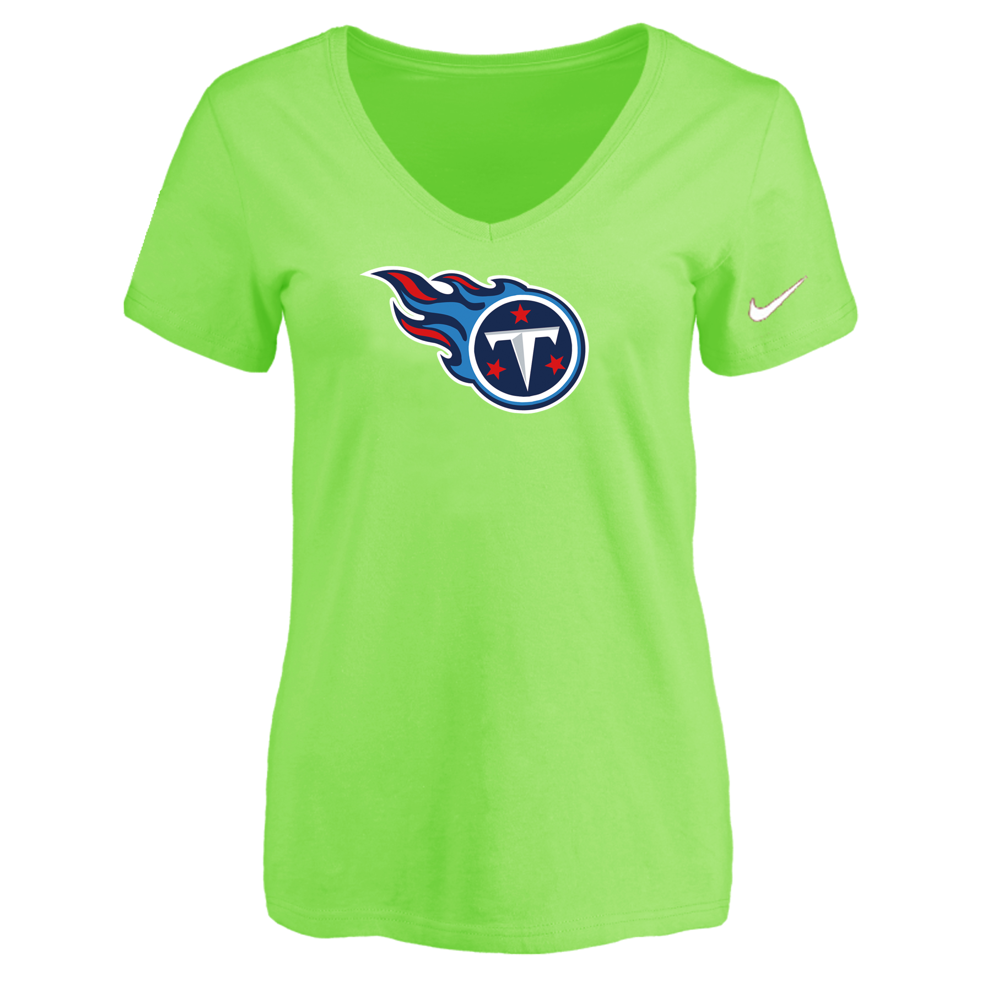 Tennessee Titans L.Green Women's Logo V neck T-Shirt