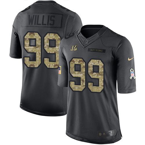 Nike Bengals 99 Jordan Willis Anthracite Salute to Service Limited Jersey