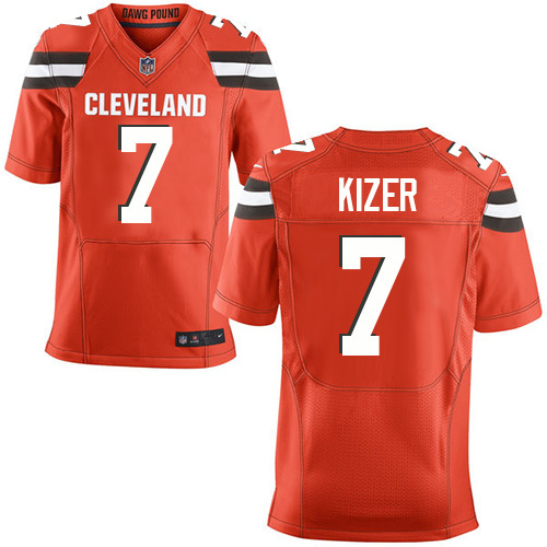 Nike Browns 7 DeShone Kizer Orange Elite Jersey