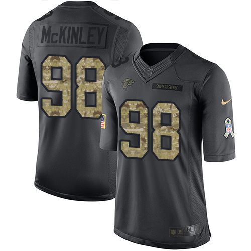 Nike Falcons 98 Takkarist McKinley Anthracite Salute to Service Limited Jersey