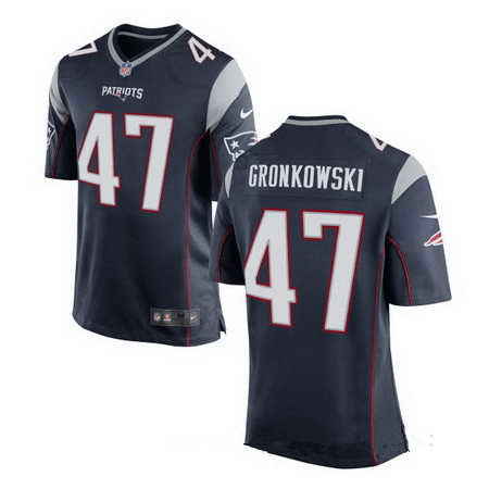 Nike Patriots 47 Glenn Gronkowski Navy Elite Jersey
