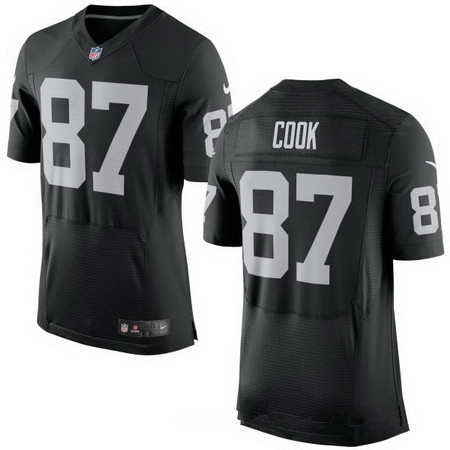 Nike Raiders 87 Jared Cook Black Elite Jersey