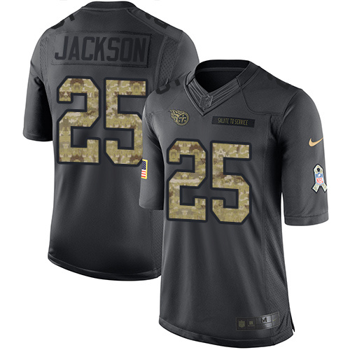 Nike Titans 25 Adoree' Jackson Anthracite Salute to Service Limited Jersey
