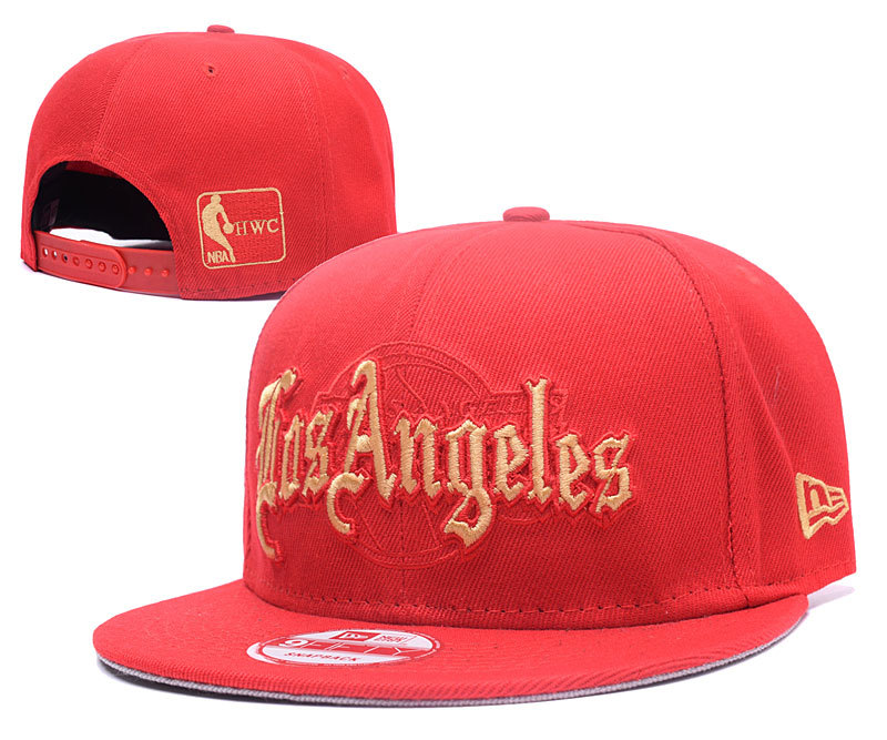 Lakers Team Logo Red Adjustable Hat GS