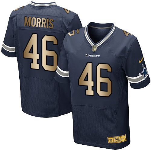 Nike Cowboys 46 Alfred Morris Navy Gold Elite Jersey