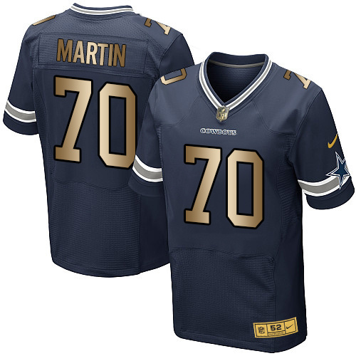 Nike Cowboys 70 Zack Martin Navy Gold Elite Jersey