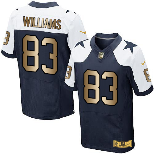 Nike Cowboys 83 Terrance Williams Navy Thanksgiving Gold Elite Jersey