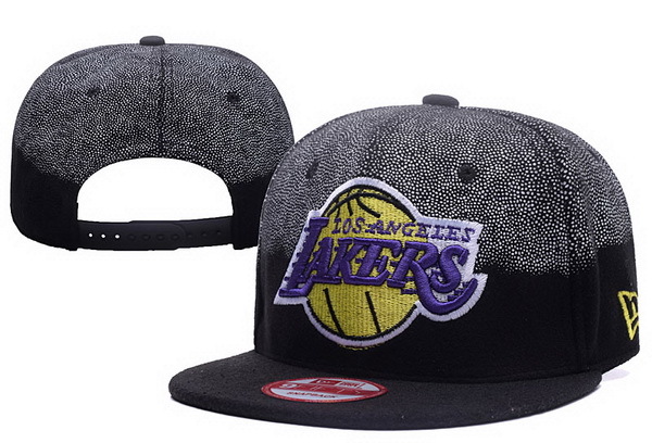 Lakers Team Logo Black & Gray Faded Adjustable Hat
