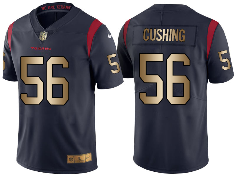 Nike Texans 56 Brian Cushing Navy Gold Youth Color Rush Limited Jersey