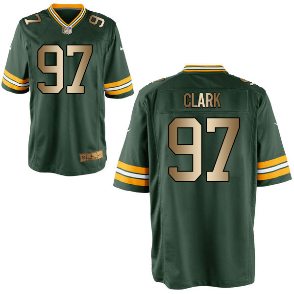 Nike Packers 97 Kenny Clark Green Gold Elite Jersey