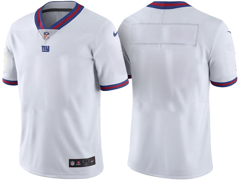 Nike Giants Blank White Gold Color Rush Limited Jersey