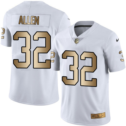 Nike Raiders 32 Marcus Allen White Gold Color Rush Limited Jersey