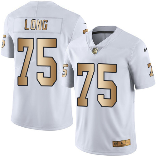 Nike Raiders 75 Howie Long White Gold Color Rush Limited Jersey