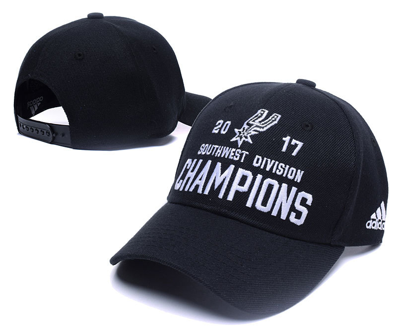 Spurs 2017 Southwest Division Champions Black Adjustable Hat LH